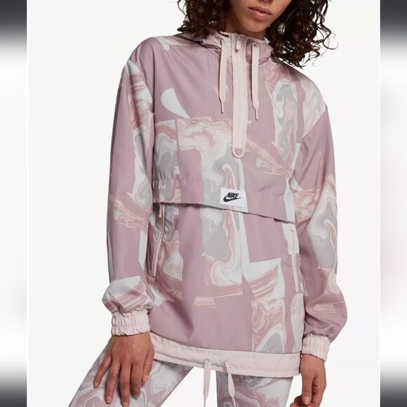 Nike Sportswear Windbreaker‎ Marble All Over Print Jacket, Size Small - Picture 10 of 11